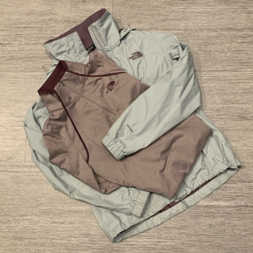 North Face Quarter Zip and Windbreaker Set